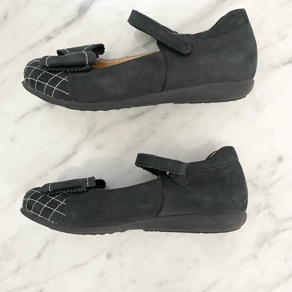 Ortopedia All Leather Bow Stitched Black Mary Janes - Picture 3 of 8